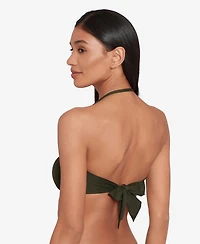 Lauren Ralph Women's Ring Bandeau Bra Swim Top