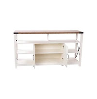 Merrick Lane Green River Media Console With Open And Closed Storage
