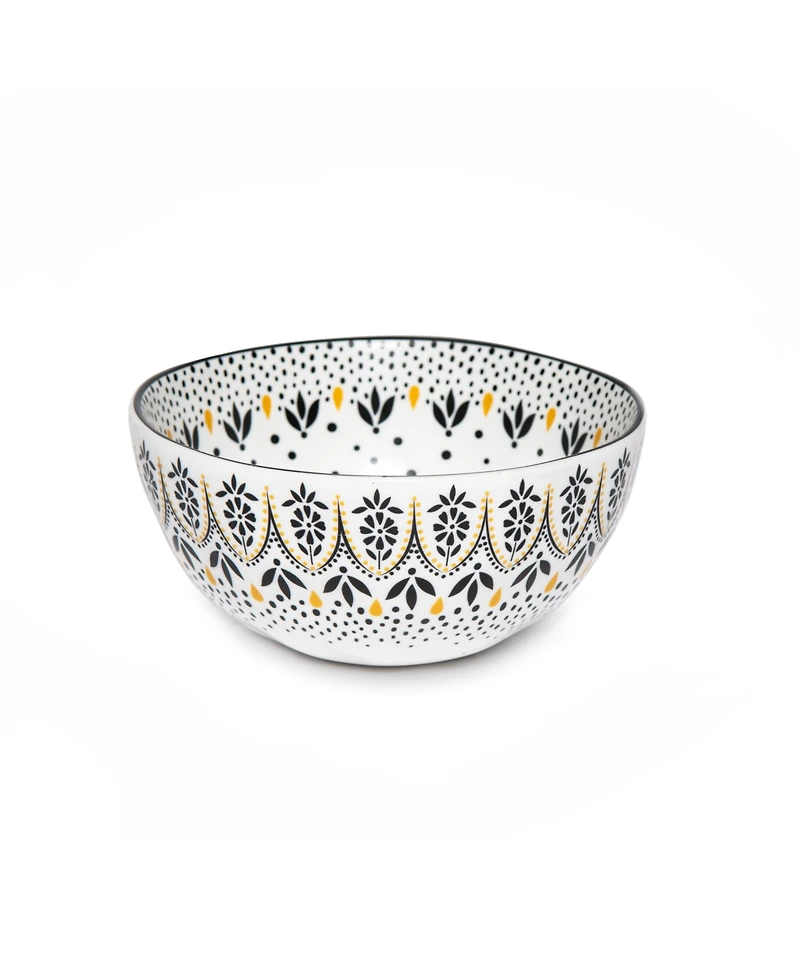 Portmeirion Sara Miller Artisanne Noir Rice Bowls, Set of 4