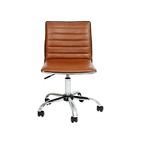 Merrick Lane Amelie Home Office Chair Ergonomic Executive Ribbed Low Back Armless Computer Desk - Base, Frame & Border