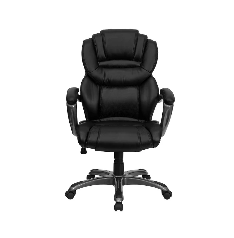 Emma+Oliver High Back Executive Swivel Ergonomic Office Chair With Accent Layered Seat/Back