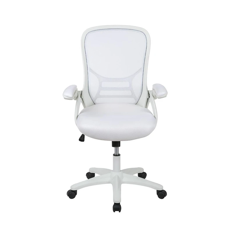 Emma+Oliver High Back Mesh Ergonomic Office Chair With Flip-Up Arms