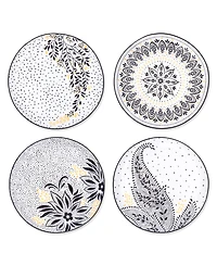 Portmeirion Sara Miller Artisanne Noir Salad Plates, Set of 4