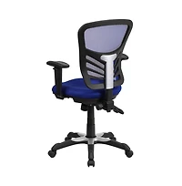 Mid-Back Mesh Triple Paddle Swivel Ergonomic Office Chair With Adjustable Arms