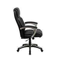 Emma+Oliver High Back Folding Leather Executive Swivel Office Chair With Arms