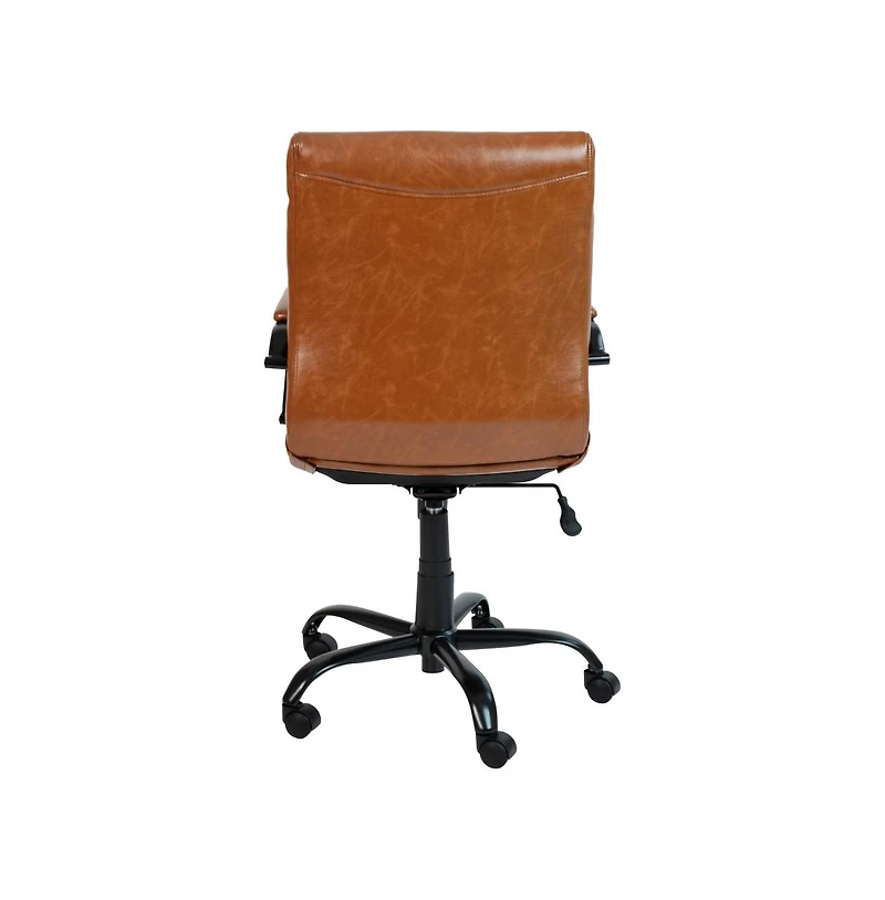 Milano Contemporary Mid-Back Home Office Chair With Padded Arms