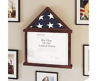 Merrick Lane Hughes Flag Display Case With Certificate Holder