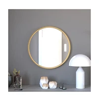 Merrick Lane Monaco Accent Wall Mirror With Metal Frame For Bathroom, Vanity, Entryway, Dining Room, & Living Room