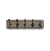 Rustic Coat Rack With Hooks -Wall Mount - Solid Pine Wood Entryway Hanger Farmhouse For Kitchen, Bedroom