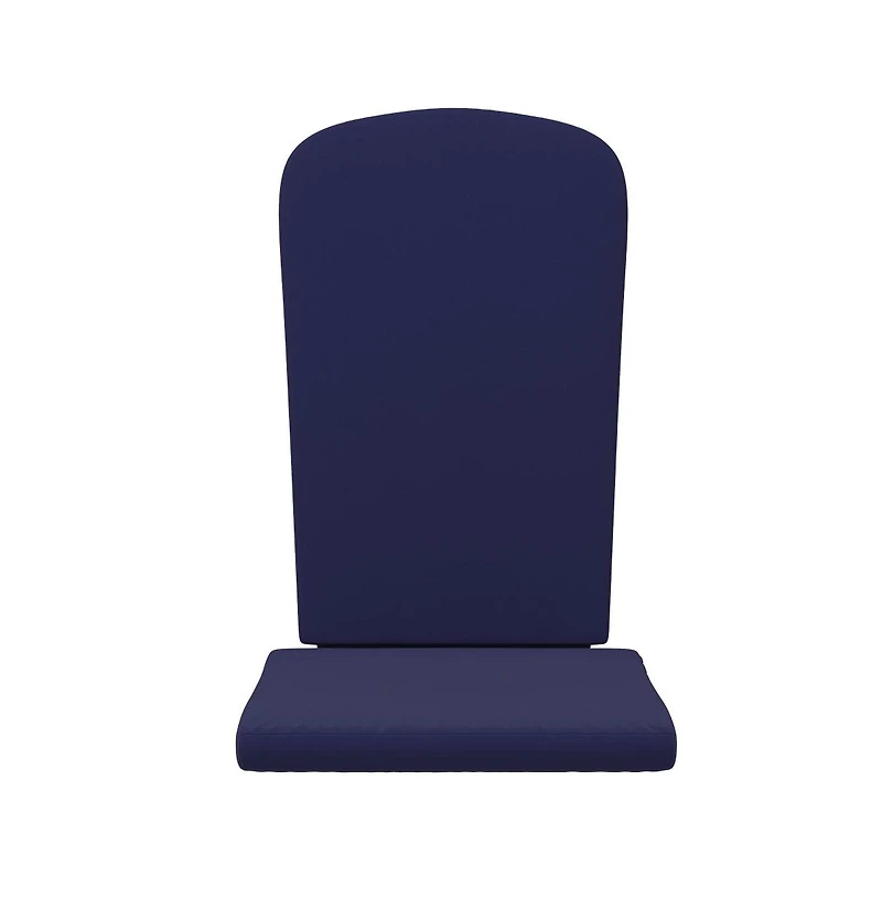Merrick Lane Riviera Set Of 2 Indoor/Outdoor High Back Adirondack Chair Cushions With Elastic Strap And Water Resistant Covers
