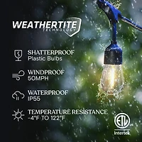 Ambience Pro 27 ft. Outdoor Solar Led 2-Watt String Lights with Soft White Hue