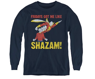 Justice League Boys of America Youth Fridays Got Me Like Long Sleeve Sweatshirts