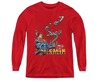 Superman Boys Youth Breaking Chains Long Sleeve Sweatshirts