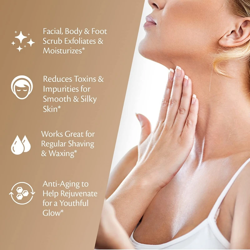 M3 Brown Sugar Body Scrub with Collagen Stem Cell Exfoliating Body Scrubber Face Cleanser Fight Skin Care Appearance Cellulite Fine Line Stretch Mark