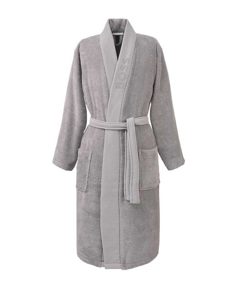 Boss Home Plain Kimono Cotton Men's Bathrobe