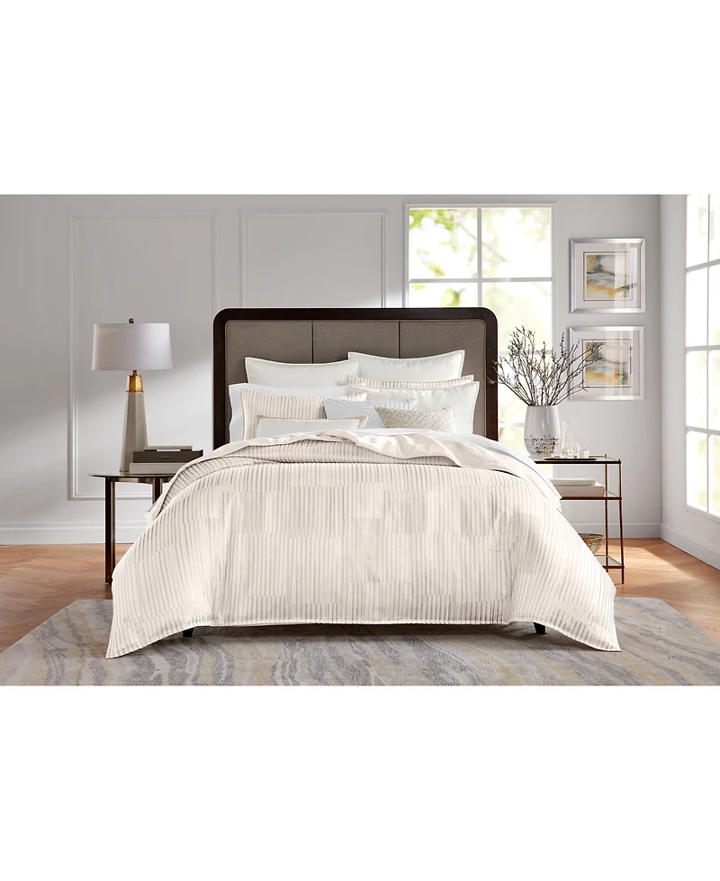Hotel Collection Metallic Strie 3-Pc. Duvet Cover Set