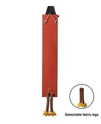 Glitzhome 58.5"H Thanksgiving Wooden "Happy Turkey Day" Porch Sign with Fabric Dangling Legs