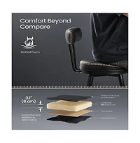 Set of 2 Swivel Bar Stools with Cushioned Backs and Faux Leather Upholstery