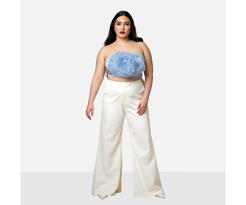 Rebdolls Plus Garden Rose Bell Bottom Pants W. Pockets