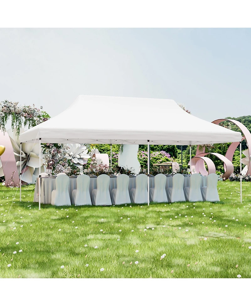 Costway 10 x 20 Ft Pop-up Canopy UPF50+ Sun Protection Tent with Carrying Bag
