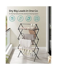 Slickblue Foldable Clothes Drying Rack, Laundry Airer, Steel Frame