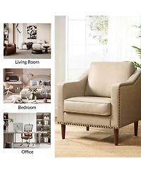 Karena Transitional Armchair with Nailhead Trims