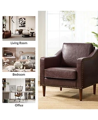 Karena Transitional Armchair with Nailhead Trims