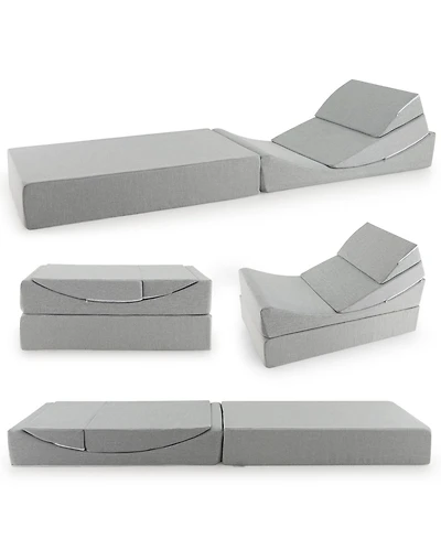 Sugift 4-in-1 Convertible Folding Sofa Bed with High-Density Foam