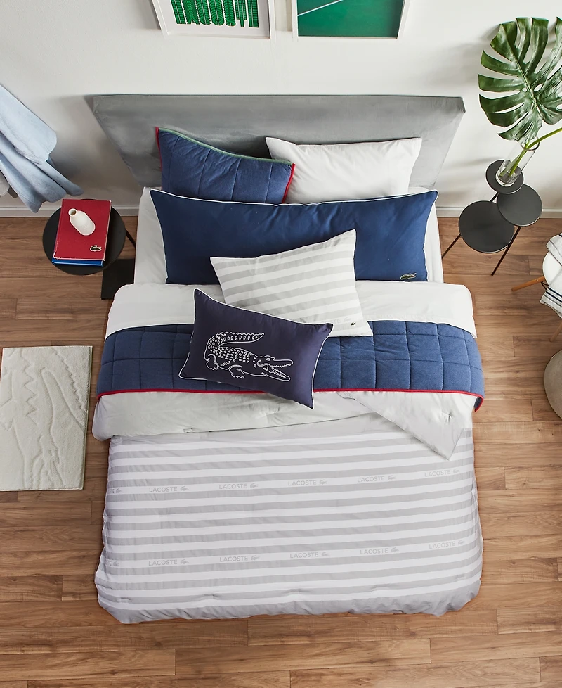 Closeout! Lacoste Home Court Stripe 2-Pc. Comforter Set, Twin