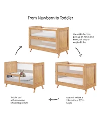 BreathableBaby Breathable Mesh 3-in-1 Convertible Crib - Greenguard Gold Certified