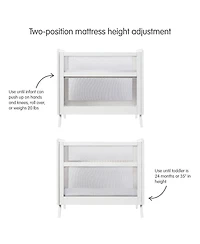 Halo Dream Inc. Breathable Mesh 2-in-1 Mini Crib - Greenguard Gold Certified