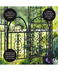 Montebello Iron Garden Arbor with Gate