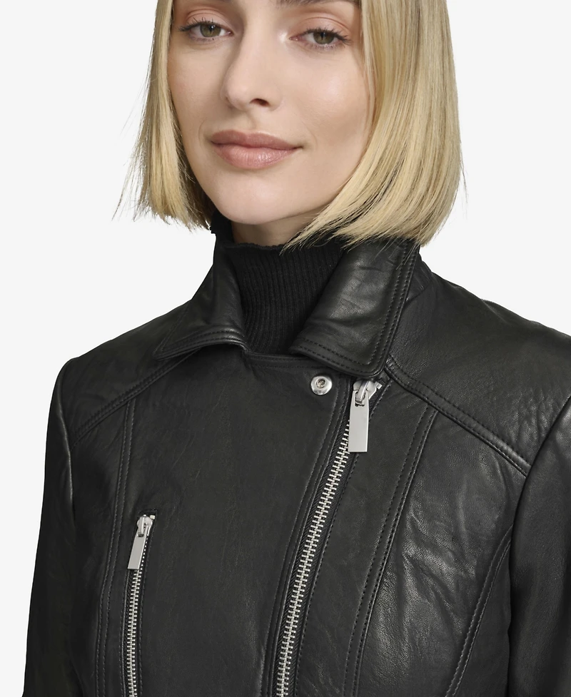 Andrew Marc Black Label Women's Carnegie Moto Leather Jacket
