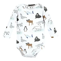 Hudson Baby Boys Cotton Long-Sleeve Bodysuits