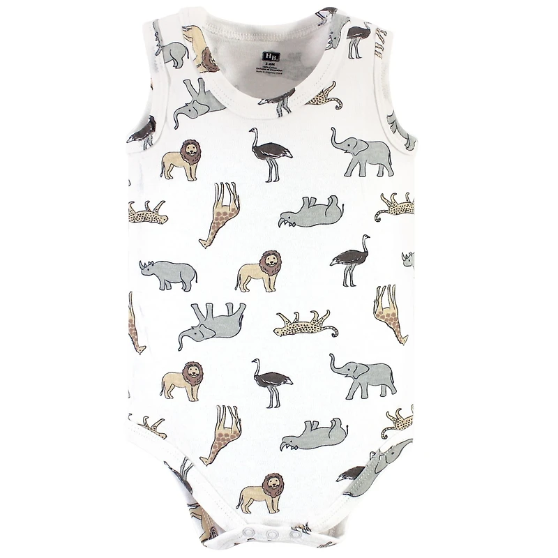 Hudson Baby Boys Cotton Tank-Style Bodysuits