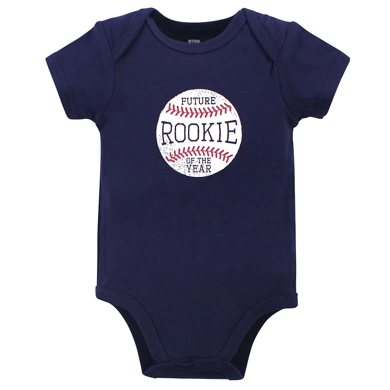 Hudson Baby Girls Comfortable All-Cotton Bodysuit 3Pk