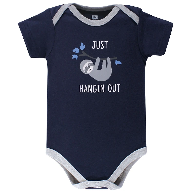 Hudson Baby Boys Cotton Bodysuits 5pk
