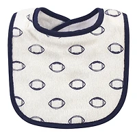 Hudson Baby Infant Boy Cotton Terry Bib and Burp Cloth Set 5pk