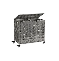 Slickblue Laundry Hamper With Wheels And 3 Removable Liner Bags
