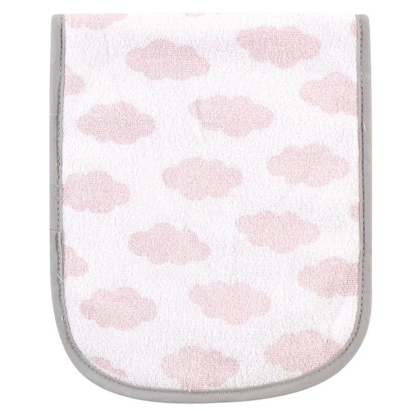Hudson Baby Girls Cotton Terry Bib and Burp Cloth Set