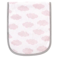 Hudson Baby Girls Cotton Terry Bib and Burp Cloth Set