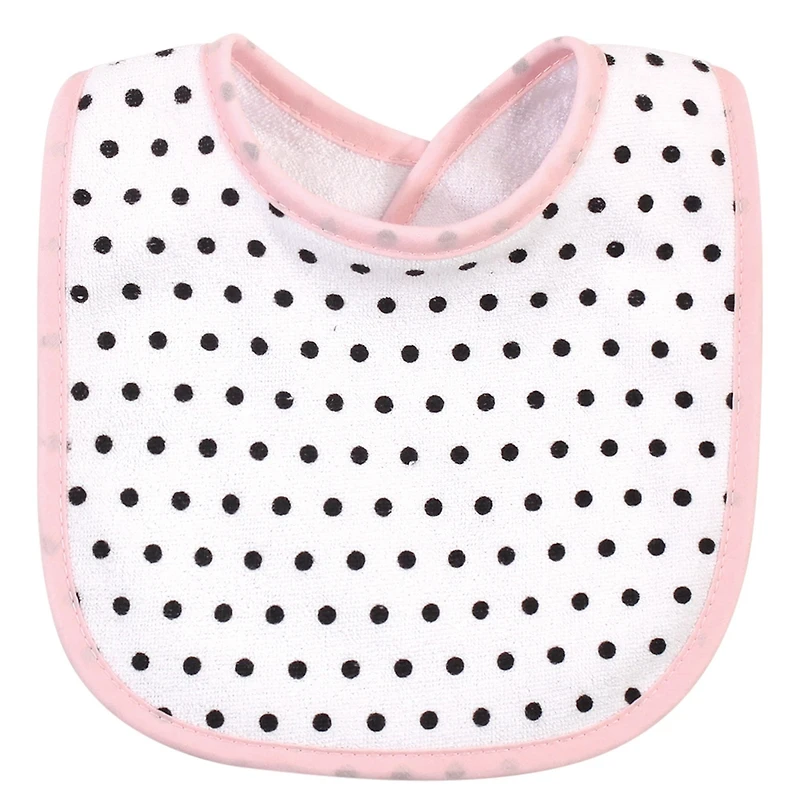 Hudson Baby Girls Cotton and Polyester Bibs