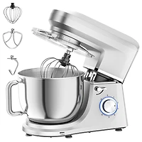 7.5 Qt Tilt-Head Stand Mixer 6 Speed with Egg Whisk, Dough Hook & Whisk