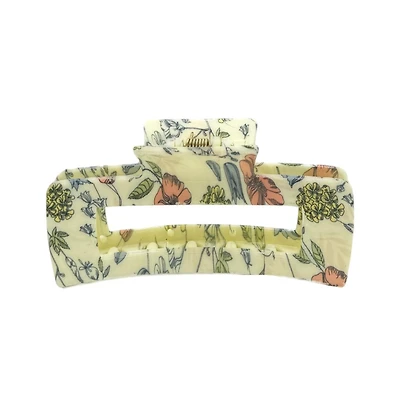 Large Rectangle Clip - Blue Floral