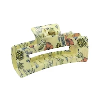 Large Rectangle Clip - Blue Floral