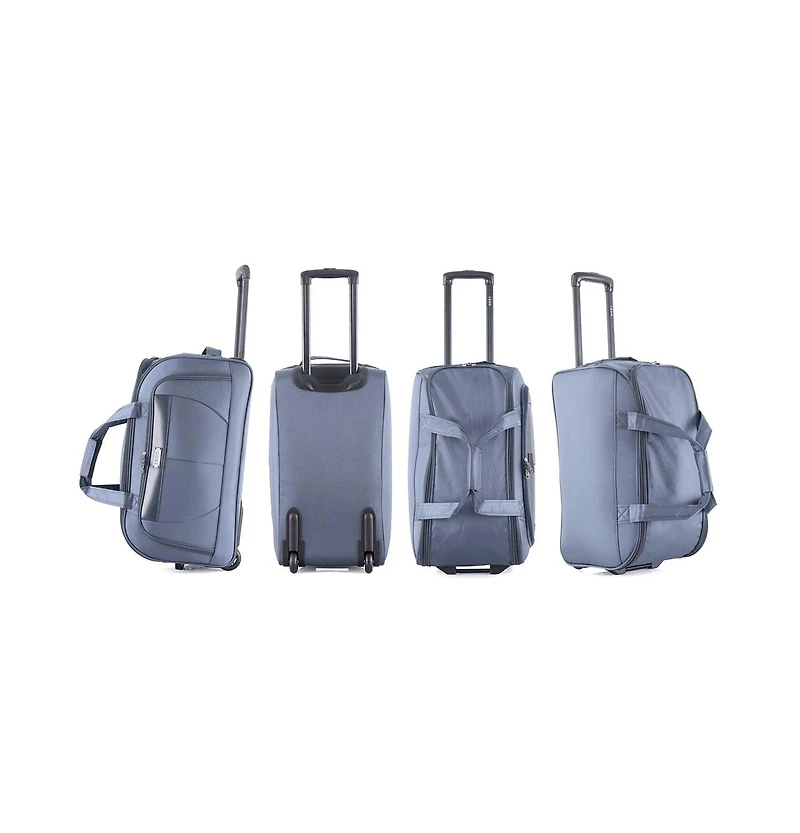 Izod Carol Lightweight Soft Shell Rolling Duffel Bag with Wheels and Telescopic Handle - Travel-Ready Luggage 4 Piece Set