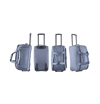 Izod Carol Lightweight Soft Shell Rolling Duffel Bag with Wheels and Telescopic Handle - Travel-Ready Luggage 4 Piece Set