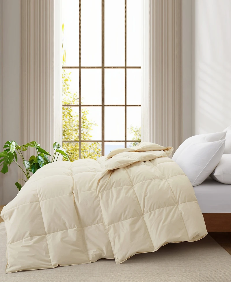 Unikome Cotton Goose Down Feather Fiber Comforter, California King