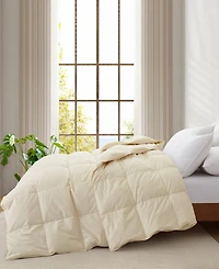 Unikome Cotton Goose Down Feather Fiber Comforter, California King