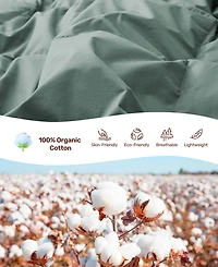 Unikome Cotton Goose Down Feather Fiber Comforter, California King